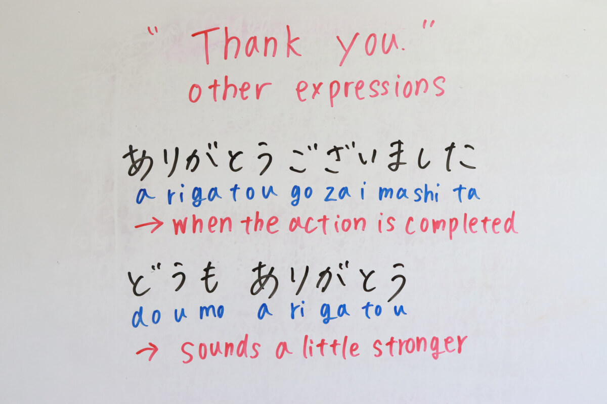 "thank you" other expressions